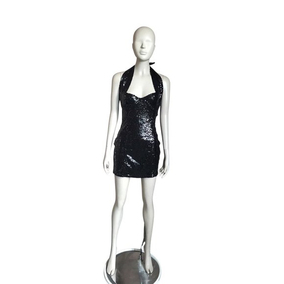 Lucy in the Sky Black Sequin Mini Dress - Picture 1 of 7